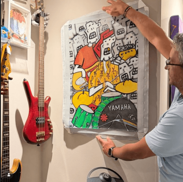 Camilo Martin hanging doodle canvas print