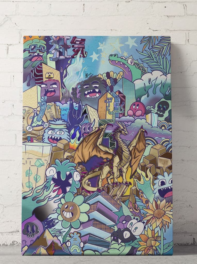 Insanity WOOD MOUNTED PRINT